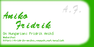 aniko fridrik business card